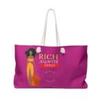 Rich Auntie Vibes Pink Weekender Bag