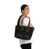 Paris Black Leather Shoulder Bag - Image 8