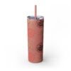 Melanin Jetsetter Skinny Tumbler with Straw, 20oz - Image 48