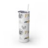 Melanin Jetsetter Skinny Tumbler with Straw, 20oz - Image 143