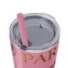 Melanin Jetsetter Skinny Tumbler with Straw, 20oz - Image 79