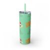 Dominican Republic Skinny Tumbler with Straw, 20oz - Image 3