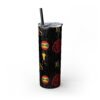 Melanin Jetsetter Skinny Tumbler with Straw, 20oz - Image 31