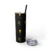 Melanin Jetsetter Skinny Tumbler with Straw, 20oz - Image 319
