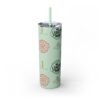 Melanin Jetsetter Skinny Tumbler with Straw, 20oz - Image 207