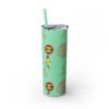 Melanin Jetsetter Skinny Tumbler with Straw, 20oz - Image 181