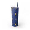 Melanin Jetsetter Skinny Tumbler with Straw, 20oz - Image 279