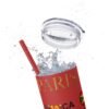 Melanin Jetsetter Skinny Tumbler with Straw, 20oz - Image 116