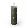 Melanin Jetsetter Skinny Tumbler with Straw, 20oz - Image 287