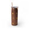 Melanin Jetsetter Skinny Tumbler with Straw, 20oz - Image 94