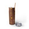 Melanin Jetsetter Skinny Tumbler with Straw, 20oz - Image 96