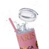 Melanin Jetsetter Skinny Tumbler with Straw, 20oz - Image 140