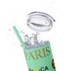 Melanin Jetsetter Skinny Tumbler with Straw, 20oz - Image 185
