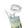 Melanin Jetsetter Skinny Tumbler with Straw, 20oz - Image 212