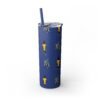Melanin Jetsetter Skinny Tumbler with Straw, 20oz - Image 281