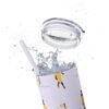 Melanin Jetsetter Skinny Tumbler with Straw, 20oz - Image 71