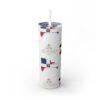 Dominican Republic Skinny Tumbler with Straw, 20oz - Image 10