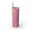 Melanin Jetsetter Skinny Tumbler with Straw, 20oz - Image 227