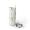 Melanin Jetsetter Skinny Tumbler with Straw, 20oz - Image 310