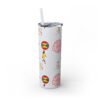 Melanin Jetsetter Skinny Tumbler with Straw, 20oz - Image 58