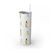 Melanin Jetsetter Skinny Tumbler with Straw, 20oz - Image 306