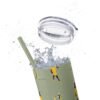 Melanin Jetsetter Skinny Tumbler with Straw, 20oz - Image 258