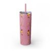 Melanin Jetsetter Skinny Tumbler with Straw, 20oz - Image 151
