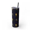 Melanin Jetsetter Skinny Tumbler with Straw, 20oz - Image 2