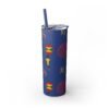 Melanin Jetsetter Skinny Tumbler with Straw, 20oz - Image 190