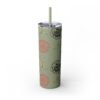 Melanin Jetsetter Skinny Tumbler with Straw, 20oz - Image 162