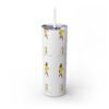 Melanin Jetsetter Skinny Tumbler with Straw, 20oz - Image 235