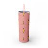 Melanin Jetsetter Skinny Tumbler with Straw, 20oz - Image 19