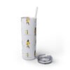 Melanin Jetsetter Skinny Tumbler with Straw, 20oz - Image 211