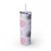 Melanin Jetsetter Skinny Tumbler with Straw, 20oz - Image 126