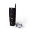 Melanin Jetsetter Skinny Tumbler with Straw, 20oz - Image 6