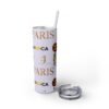 Melanin Jetsetter Skinny Tumbler with Straw, 20oz - Image 69
