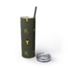 Melanin Jetsetter Skinny Tumbler with Straw, 20oz - Image 292
