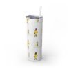 Melanin Jetsetter Skinny Tumbler with Straw, 20oz - Image 234