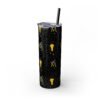 Melanin Jetsetter Skinny Tumbler with Straw, 20oz - Image 180