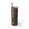 Melanin Jetsetter Skinny Tumbler with Straw, 20oz - Image 199