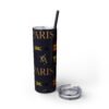 Melanin Jetsetter Skinny Tumbler with Straw, 20oz - Image 6