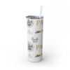 Melanin Jetsetter Skinny Tumbler with Straw, 20oz - Image 215