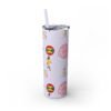 Melanin Jetsetter Skinny Tumbler with Straw, 20oz - Image 127