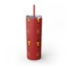 Melanin Jetsetter Skinny Tumbler with Straw, 20oz - Image 262