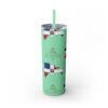Dominican Republic Skinny Tumbler with Straw, 20oz