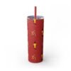 Melanin Jetsetter Skinny Tumbler with Straw, 20oz - Image 260