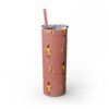 Melanin Jetsetter Skinny Tumbler with Straw, 20oz - Image 49