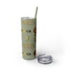Melanin Jetsetter Skinny Tumbler with Straw, 20oz - Image 105