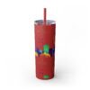 Costa Rica Skinny Tumbler with Straw, 20oz - Image 46