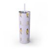 Melanin Jetsetter Skinny Tumbler with Straw, 20oz - Image 66